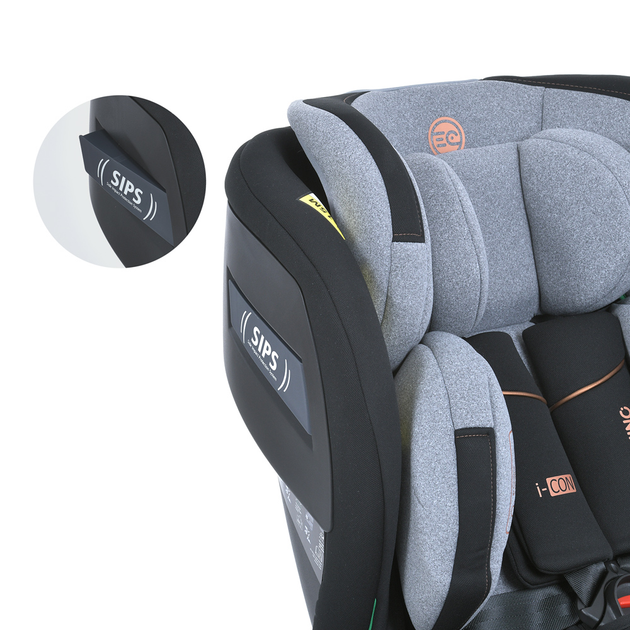 Детское автокресло El Camino ME 1117 I-CON Melange Ultimate Gray ISOFIX Top Tether 360º - изображение 11