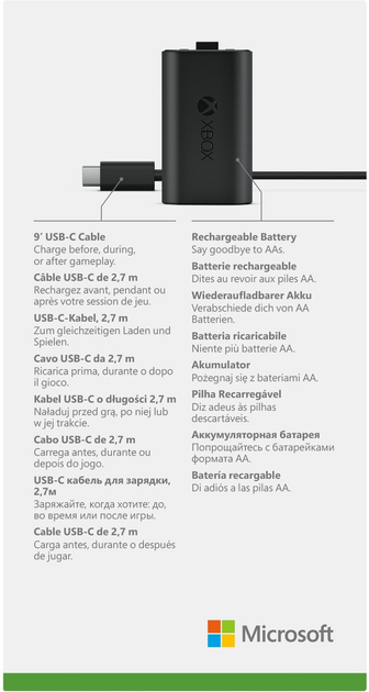Zestaw do ładowania Microsoft Xbox Play and Charge (0889842590371) - obraz 6