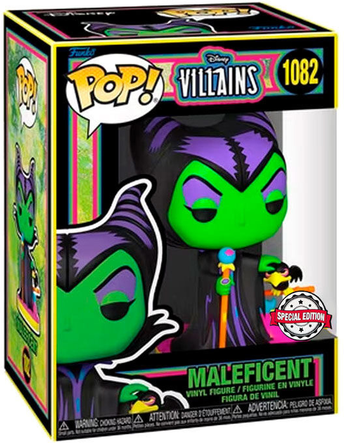 Figurka Funko Pop! Disney Villains Maleficent Black Light Exclusive 9 cm (889698603966) - obraz 1