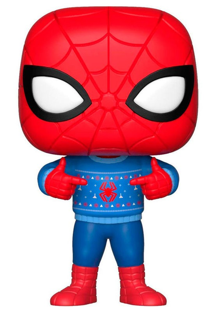 Фігурка Funko Pop! Marvel Holiday Spider-Man with Ugly Sweater 8 см (889698339834) - зображення 1