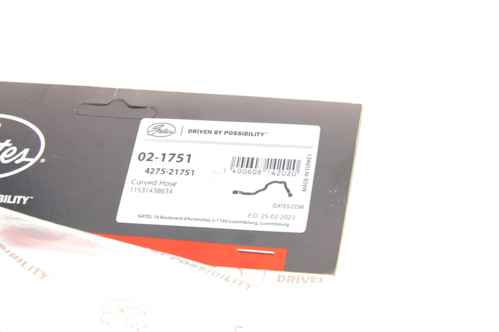 Патрубок радіатора BMW 5 E39/7 E38 95-04 M52/M54 - 02-1751 GATES - зображення 2