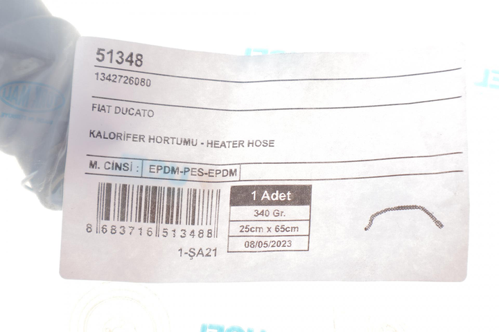 Патрубок пічки Fiat Ducato 2.3 JTD 06- - 51348 UCEL - зображення 2
