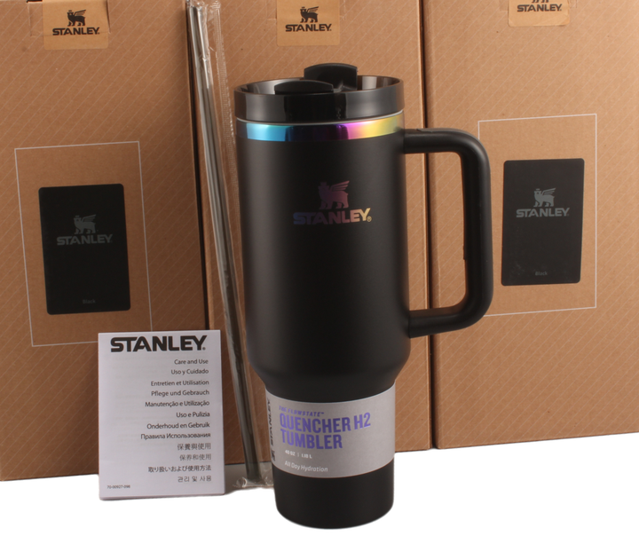 Термос термочашка Stanley Quencher H2.0 Tumbler з нержавіючої сталі 1,18 л Black Chrome Collection KT6007826 - зображення 2