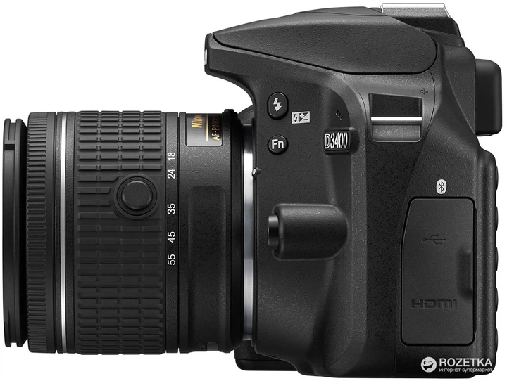 Фотоапарат Nikon D3400 AF-P 18-55mm f/3.5-5.6G VR Kit Black Фотоапарат Nikon D3400 AF-P 18-55mm f/3.5-5.6G VR Kit Black