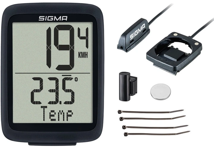 Licznik rowerowy przewodowy Sigma BC 10.0 WR Black/White (4016224102105) - obraz 3