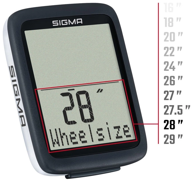 Licznik rowerowy przewodowy Sigma BC 10.0 WR Black/White (4016224102105) - obraz 4
