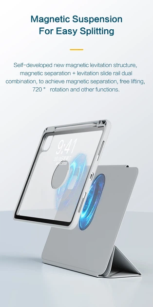 Чохол iPad 11'' Pro (2024) Wiwu 360° Rotative Magnetic pink - Фото 11 Чохол iPad 11'' Pro (2024) Wiwu 360° Rotative Magnetic pink - изображение 11