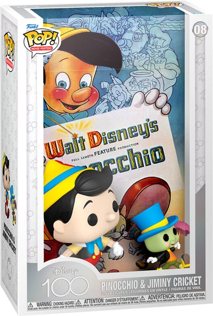 Zestaw figurek Funko Pop! Movie Poster Disney 100th Pinocchio & Jiminy Cricket 2 szt (889698675796) - obraz 1