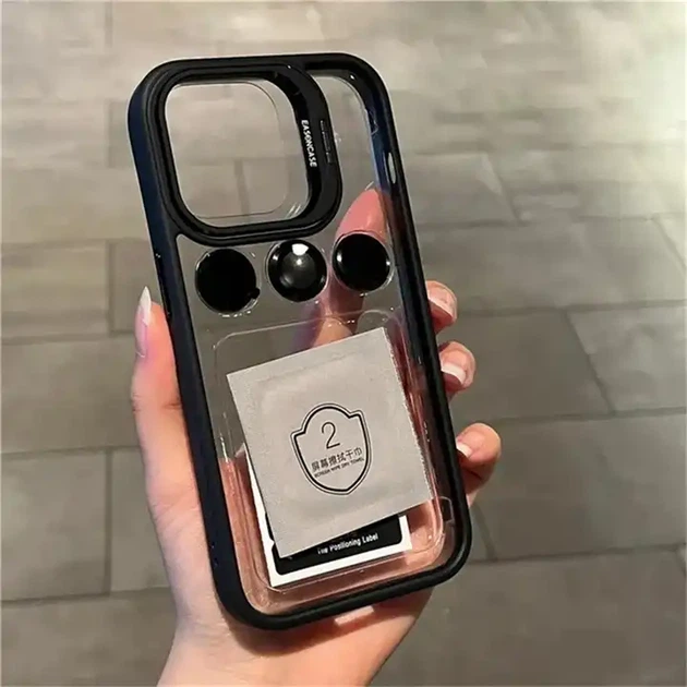 Чохол iPhone 15 Pro Max Crystal Stand Camera pink - изображение 2