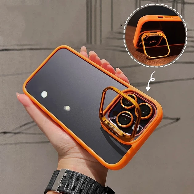 Чохол iPhone 15 Pro Max Crystal Stand Camera pink - изображение 11