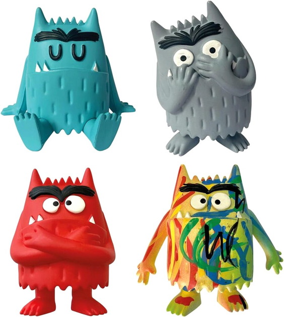 Zestaw figurek Comansi The Coloured Monster Anna Llenas Confused-Sadness-Anger and Fear 4 szt (8412906901046) - obraz 1