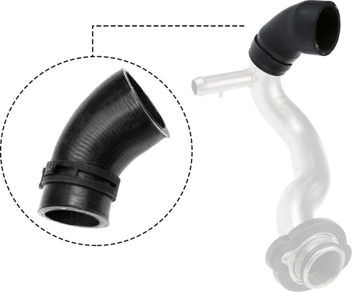 Патрубок радіатора BMW 3 E90/5 E60/7 E65/E66/E67/X5 E70 2.5/3.0 04-13 N52/N53 - 02-1835 GATES - зображення 1