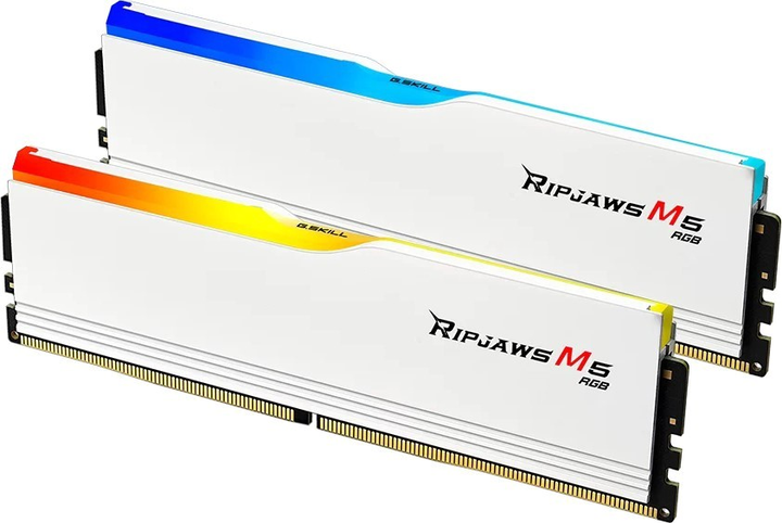 Pamięć RAM G.Skill DDR5-5200 49152MB PC5-41600 (Kit of 2x24576) Ripjaws M5 RGB White (F5-5200J4040A24GX2-RM5RW) - obraz 2