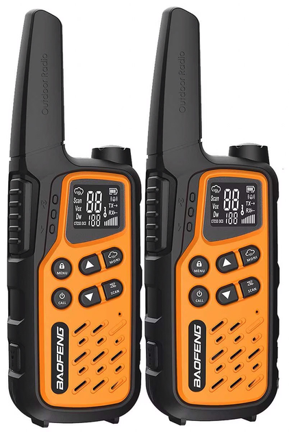 Krotkofalowka Baofeng BF-T25E Orange (5904921481892) - obraz 1