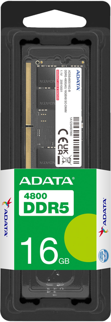 Pamięć ADATA SODIMM DDR5-4800 16384MB PC5-38400 (AD5S480016G-S) - obraz 2