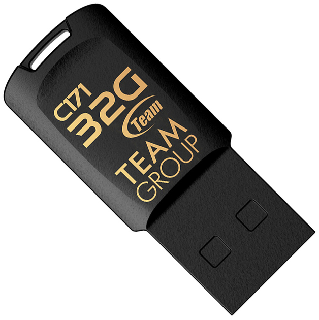 Pendrive USB Team Group C171 32GB USB 2.0 Black (TC17132GB01) - obraz 1