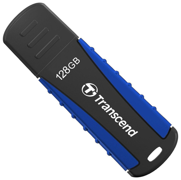 Флеш пам'ять USB Transcend JetFlash 810 128GB USB 3.1 Gen1 Black-Blue (TS128GJF810) - зображення 1