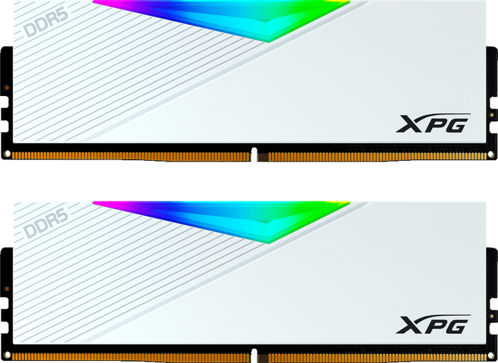 Pamięć RAM ADATA DDR5-6400 32768MB PC5-51200 (Kit of 2x16384) XPG Lancer RGB White (AX5U6400C3216G-DCLARWH) - obraz 1