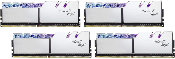 Pamięć RAM G.Skill DDR4-3600 65536MB PC4-28800 (Kit of 4x16384) Trident Z Royal Silver (F4-3600C16Q-64GTRSC) - obraz 3