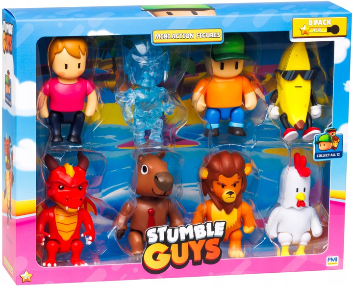 Zestaw mini figurek Kids World Stumble Guys Deluxe Box A 8 sztuk (7290117589038) - obraz 1