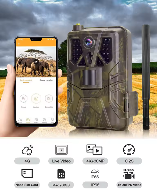 4G фотоловушка Suntek HC-910Pro (30Mp, Облачное хранилище) (1306) - изображение 5