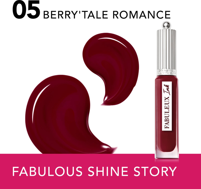 Pomadka do ust Bourjois Fabuleux Ink 05 Berry'tale Romance 3.5 ml (3616305242761) - obraz 3
