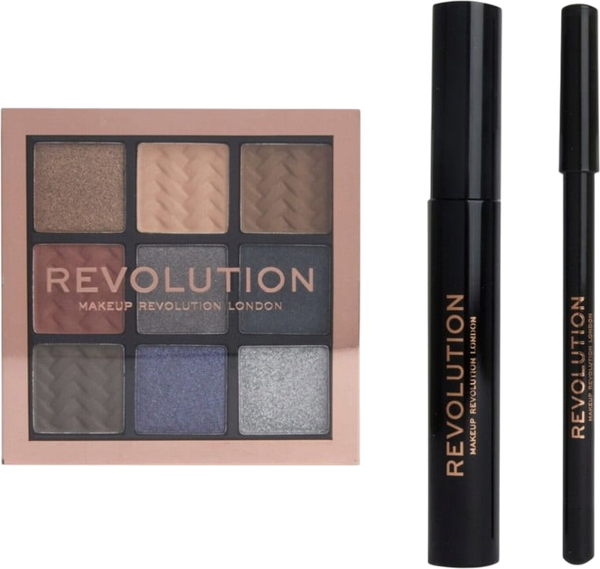 Набір Makeup Revolution Smokey Eyes олівець для очей + туш для вій + палетка тіней для повік (5057566640046) - зображення 2