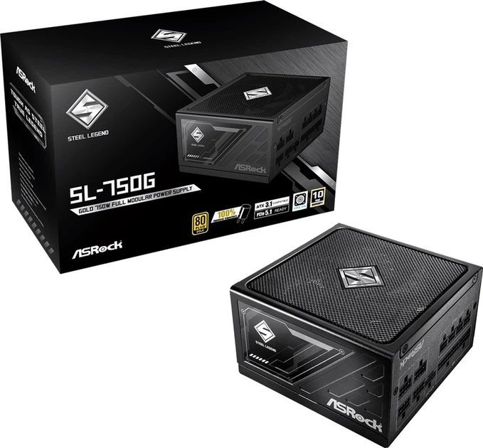 Блок питания ASRock Steel Legend 750W 80+ Gold (SL-750G) – фото