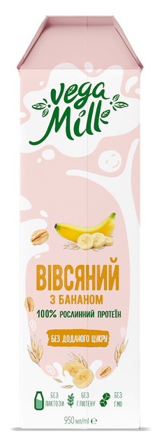 Напиток растительный Vega Milk овсяный с бананом