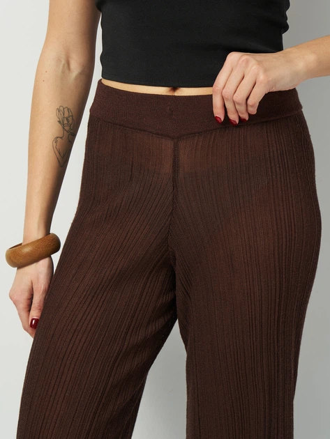 Брюки женские Zara 4331/357 S Коричневые (04331035717028) - Фото 4 Брюки женские Zara 4331/357 S Коричневые (04331035717028) - изображение 4