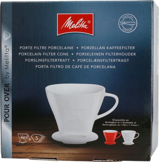 Dripper do kawy Melitta 1x4 porcelanowy Biały (4006508219025) - obraz 6