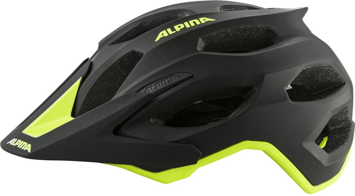 Kask rowerowy Alpina Carapax 2.0 57-62 cm Black-Neon Yellow Matt (4003692310576) - obraz 2