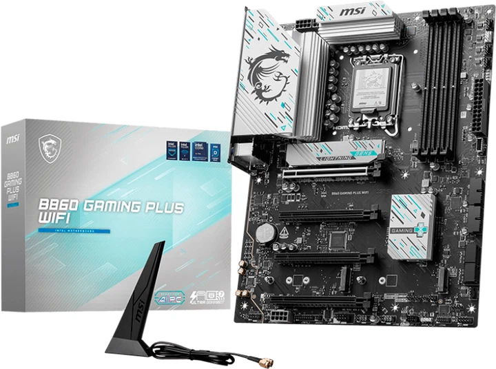 Płyta główna MSI B860 Gaming Plus Wi-Fi (s1851. Intel B860. PCI-Ex16) (7E41-003R) - Zdjęcie 5 Płyta główna MSI B860 Gaming Plus Wi-Fi (s1851. Intel B860. PCI-Ex16) (7E41-003R) - obraz 5