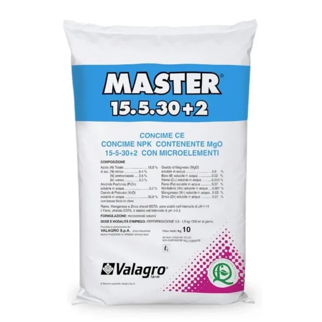 Мінеральне добриво, Master (Майстер), NPK 15.5.30+2, Valagro, (на вагу) 250 г - зображення 2