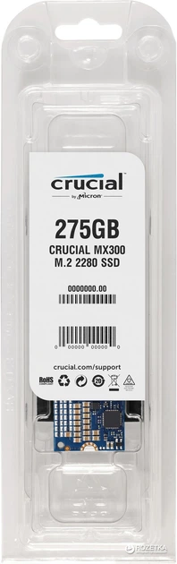 Crucial 2.5"SSD MX300 275GB / SATA3 SSD диск Crucial MX300 275GB M.2 2280SS SATAIII TLC