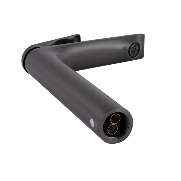 Комплект для ванной Qtap Tern Anthracite 480x370 мм с накладной раковиной, смесителем Vlasta New PVD и донным клапаном (48176/45653) - изображение 9