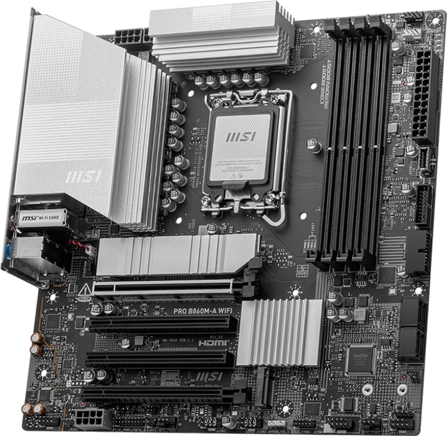 Материнська плата MSI PRO B860M-A Wi-Fi (s1851, Intel B860, PCI-Ex16) - зображення 3