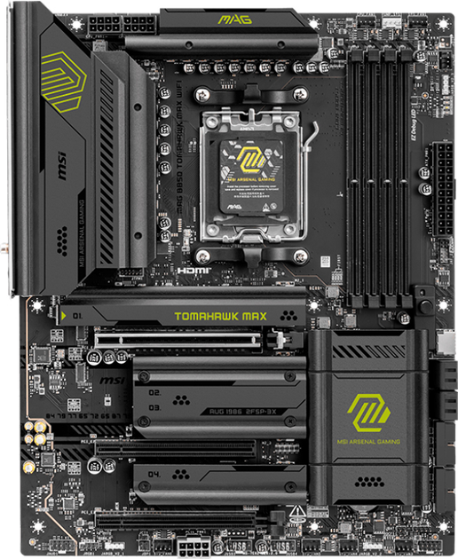 Материнская плата MSI MAG B850 Tomahawk Max Wi-Fi (sAM5, AMD B850, PCI-Ex16) - изображение 1