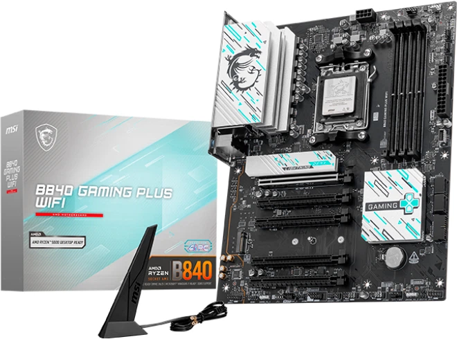 Материнська плата MSI B840 Gaming Plus Wi-Fi (sAM5, AMD B840, PCI-Ex16) (7E57-002R) - зображення 5