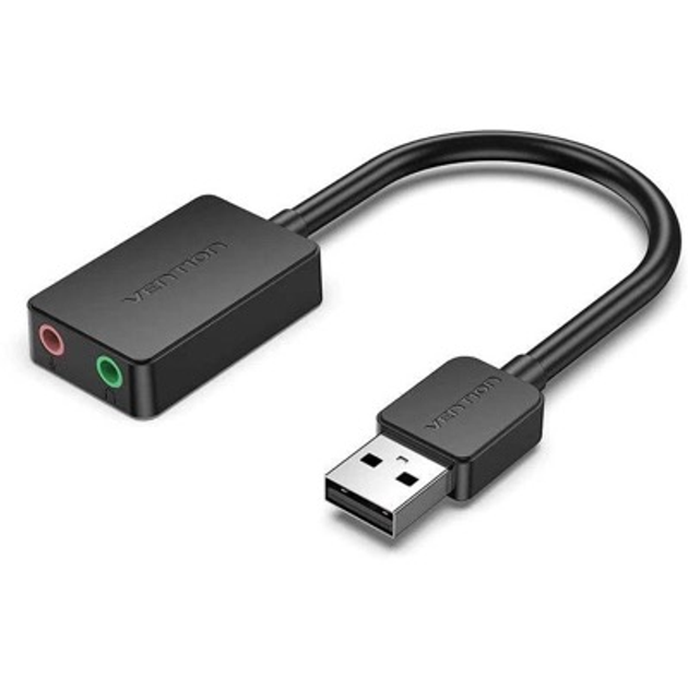 Vention USB Sound Card 2.0 Channel 0.15m Black (CDYB0) - изображение 1