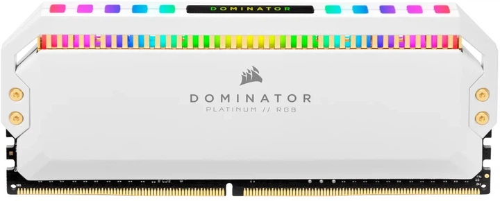 Оперативна пам'ять Corsair DDR4-3200 32768MB PC4-25600 (Kit of 2x16384) Dominator Platinum RGB White (CMT32GX4M2E3200C16W) - зображення 4