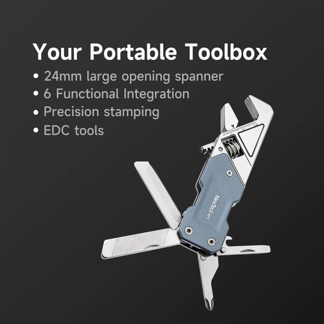 Multitool klucz płaski Xiaomi NexTool Light Duty Wrench W1 6 w 1 wielofunkcyjne narzędzie (NE20238) - obraz 4