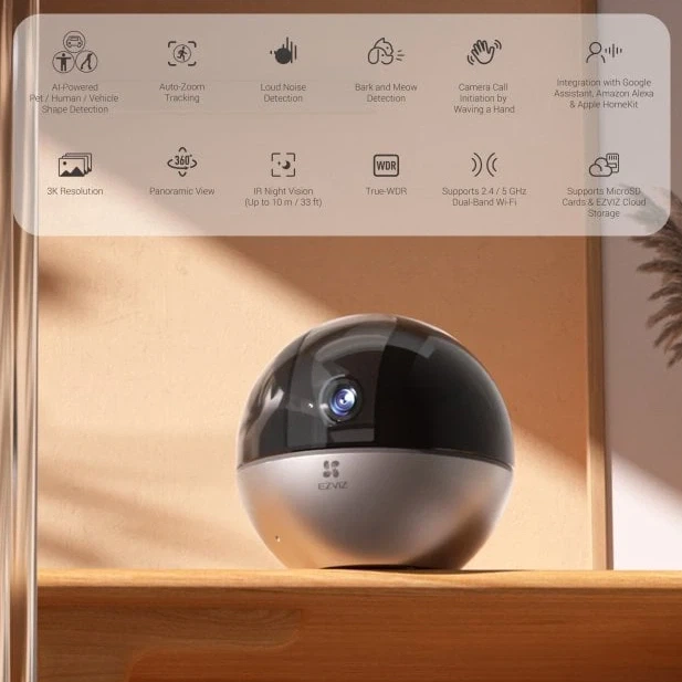IP відеокамера Ezviz E6 (5W2F,4mm cs-e6) Wi-Fi - Фото 2 IP відеокамера Ezviz E6 (5W2F,4mm cs-e6) Wi-Fi - зображення 2