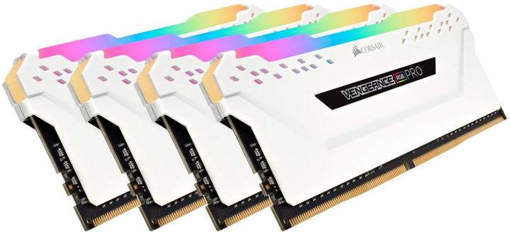 Pamięć RAM Corsair DDR4-3600 32768MB PC4-28800 (Kit of 4x8192) Vengeance RGB Pro White (CMW32GX4M4C3600C18W) - obraz 2