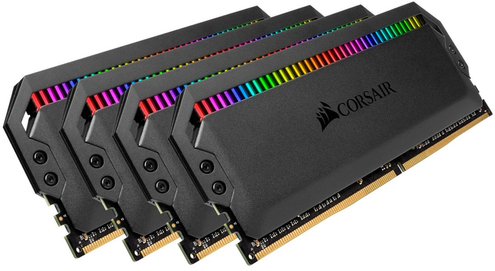 Pamięć RAM Corsair DDR4-3200 32768MB PC4-25600 (Kit of 4x8192) Dominator Platinum RGB For AMD Optimized Black (CMT32GX4M4Z3200C16) - obraz 1