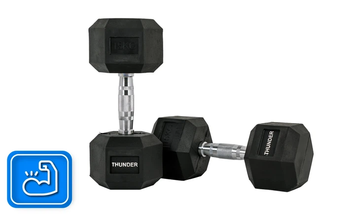 Гантель шестигранна THUNDER 15 кг - Фото 5 Гантель шестигранна THUNDER 15 кг - изображение 5