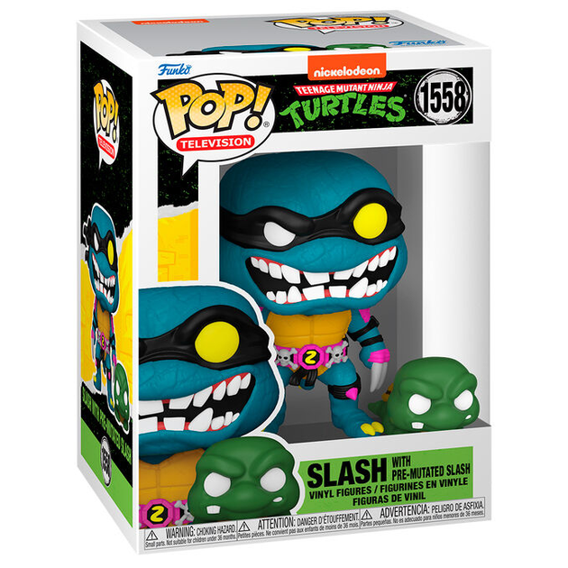 Набір фігурокFunko Pop! Teenage Mutant Ninja Turtles Slash & Pre Mutated Slash 2 шт (889698780483) - зображення 2