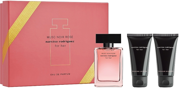 Zestaw damski Narciso Rodriguez Musc Noir Rose Woda perfumowana 50 ml + Balsam do ciała 50 ml + Żel pod prysznic 50 ml (3423222099619) - obraz 1