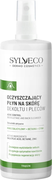 Płyn na skórę dekoltu i pleców Sylveco Dermo oczyszczający na trądzik 200 ml (5902249019735) - obraz 1