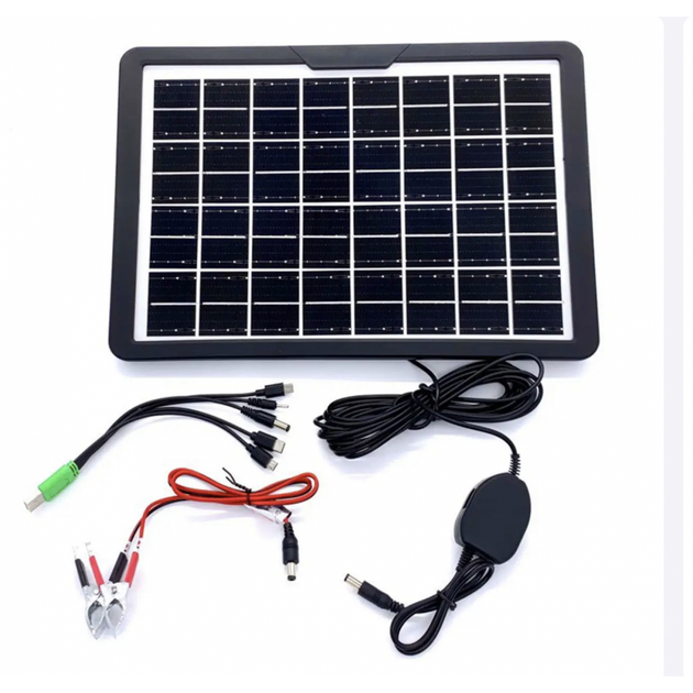 Портативная солнечная панель 15W/12W--6V/9V/16V USB, набор переходников + провода АКБ, размер 36х25см - Фото 2 Портативная солнечная панель 15W/12W--6V/9V/16V USB, набор переходников + провода АКБ, размер 36х25см - изображение 2